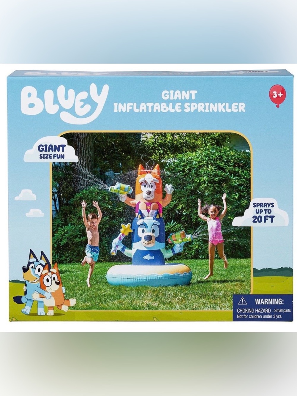 NWT - Little Kids Bluey 6' Inflatable Sprinkler